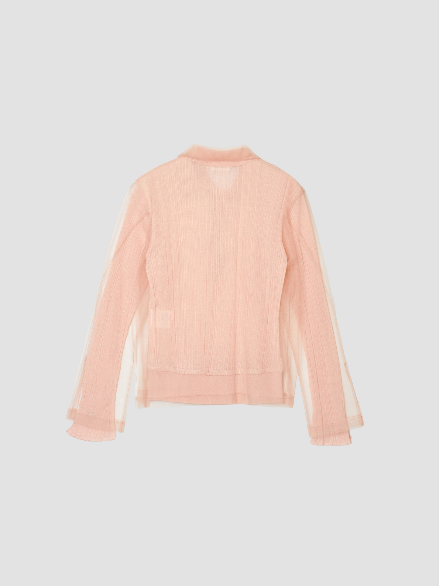 Pink Polo Tulle Layered Sweater