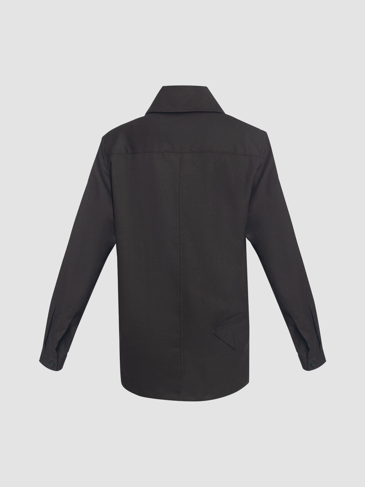 Dark brown top with halfway zipper