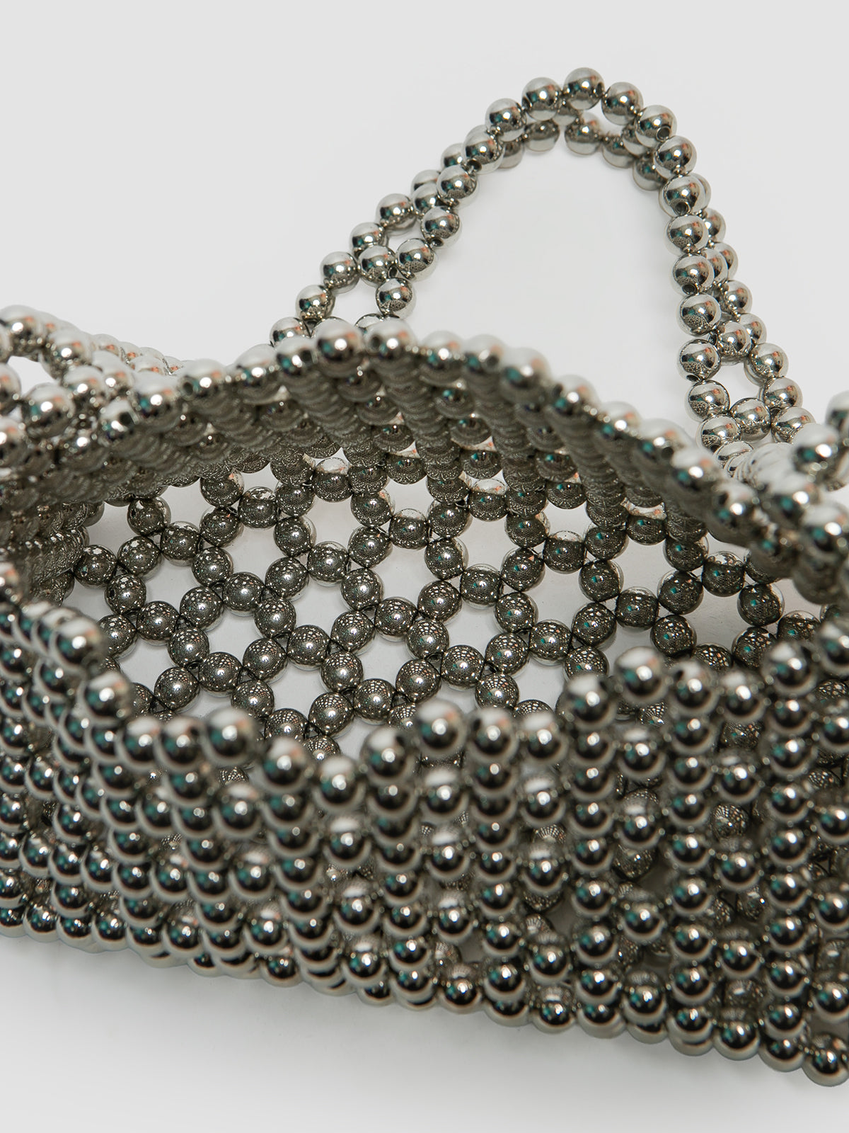 Silver Triangular Long Bag