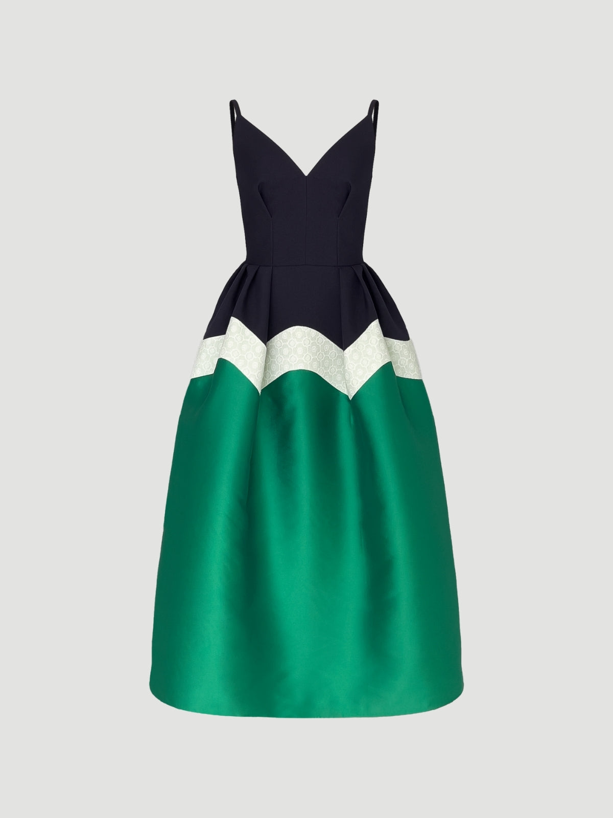 Dark blue-emerald green Kanzashi dress PILLAR Dark blue-emerald green Kanzashi dress PILLAR