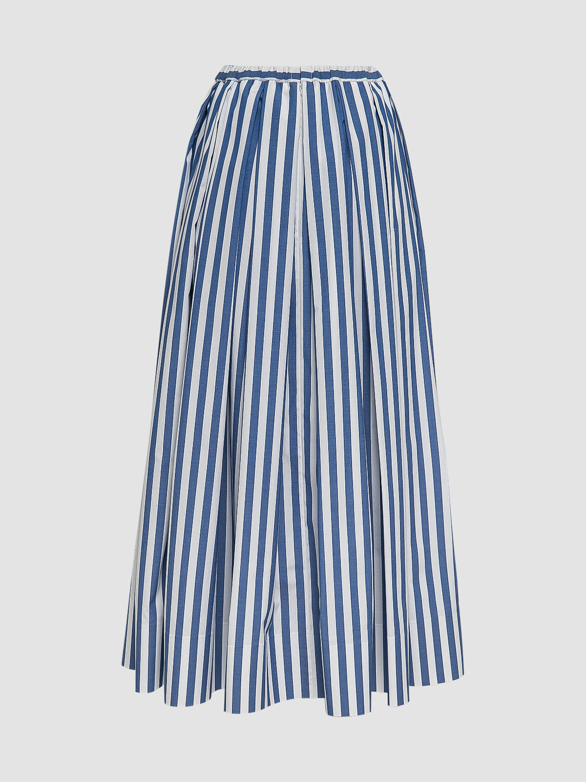 Blue-white stripes maxi skirt