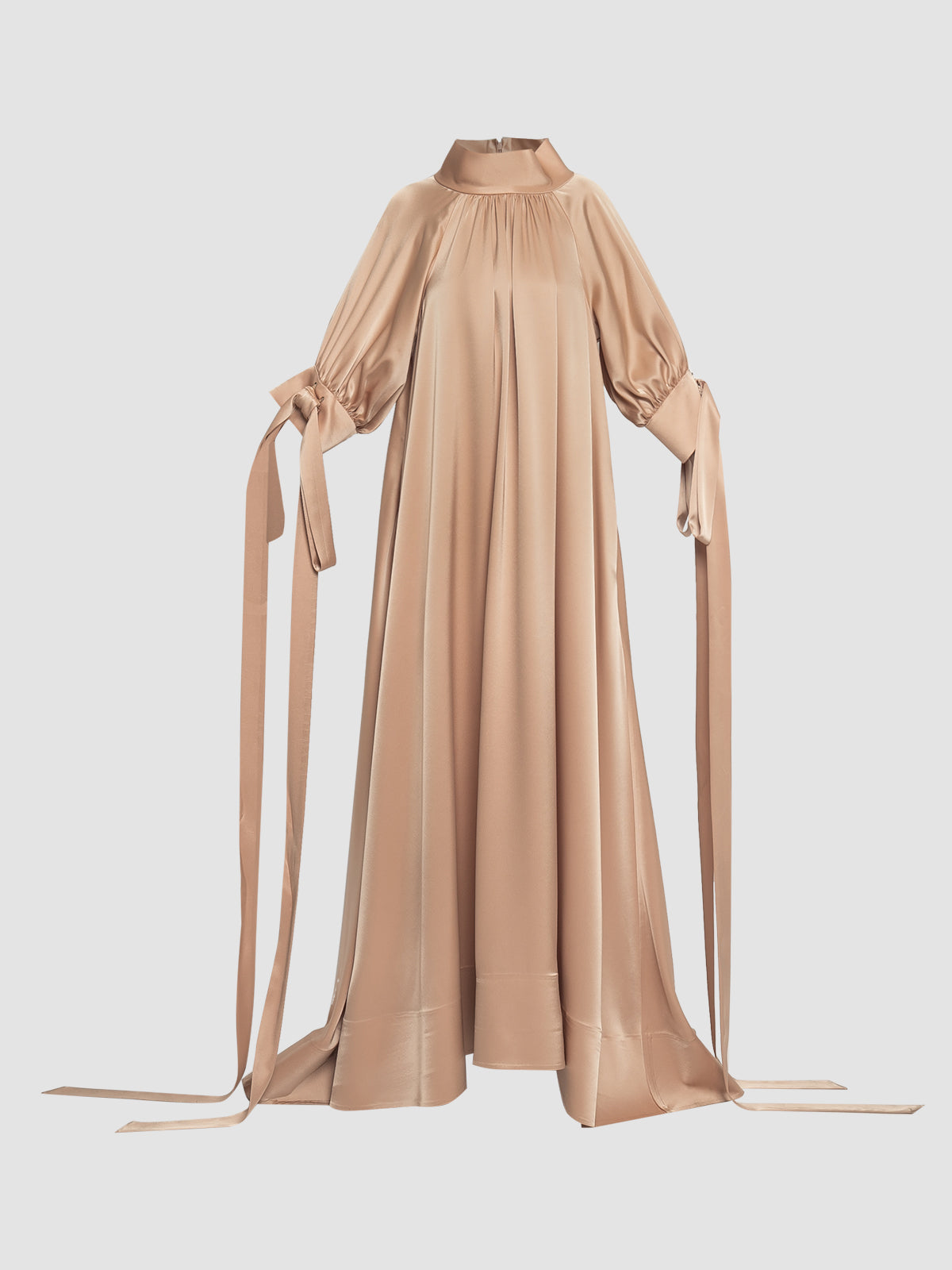 Cream a-line long dress with detailed collar PILLAR Cream a-line long dress with detailed collar PILLAR