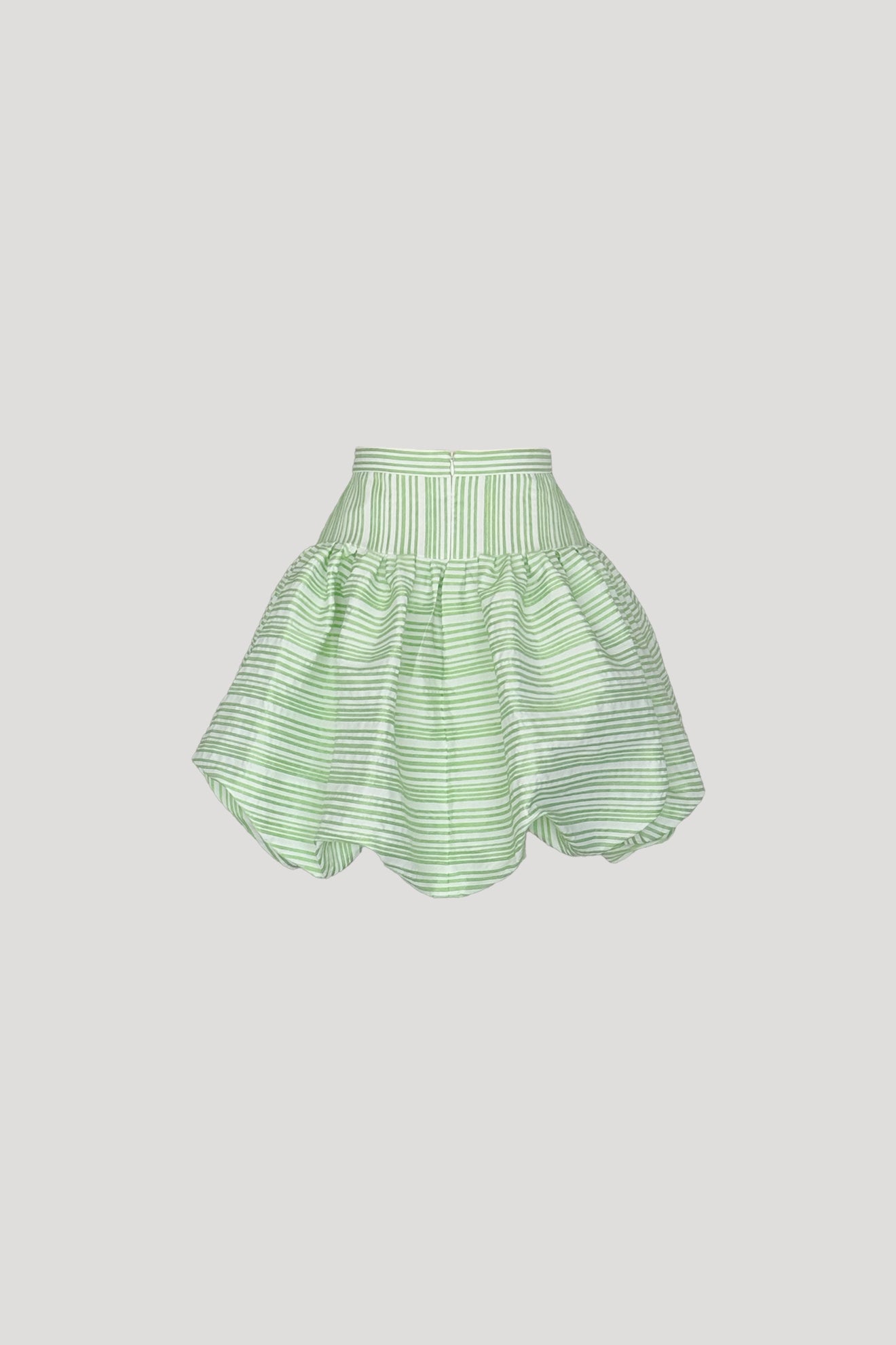 Green Stripes Cambre Skirt