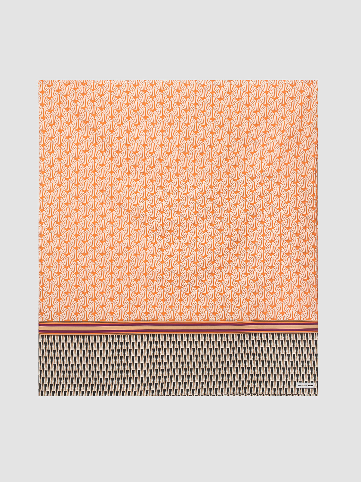 Shell Slash orange and white printed sarong