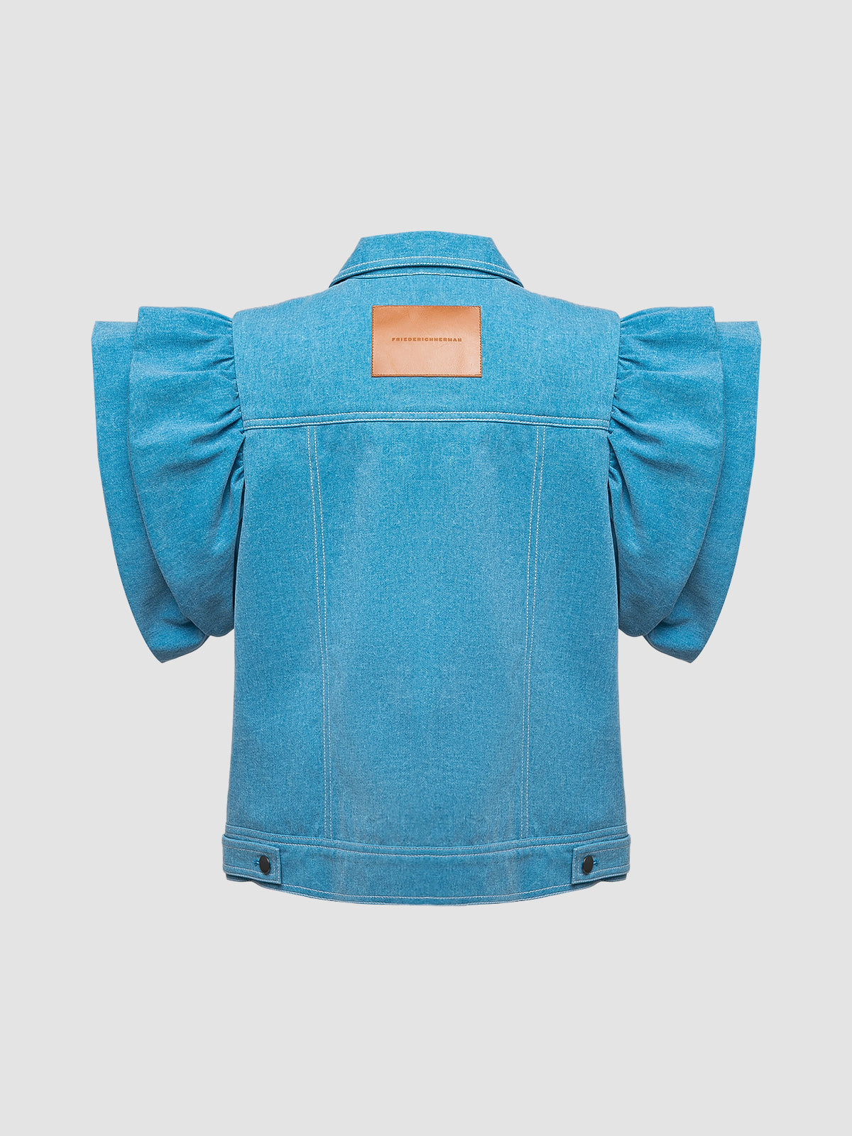 Ruddy Blue Gathered Sleeve Denim Jacket