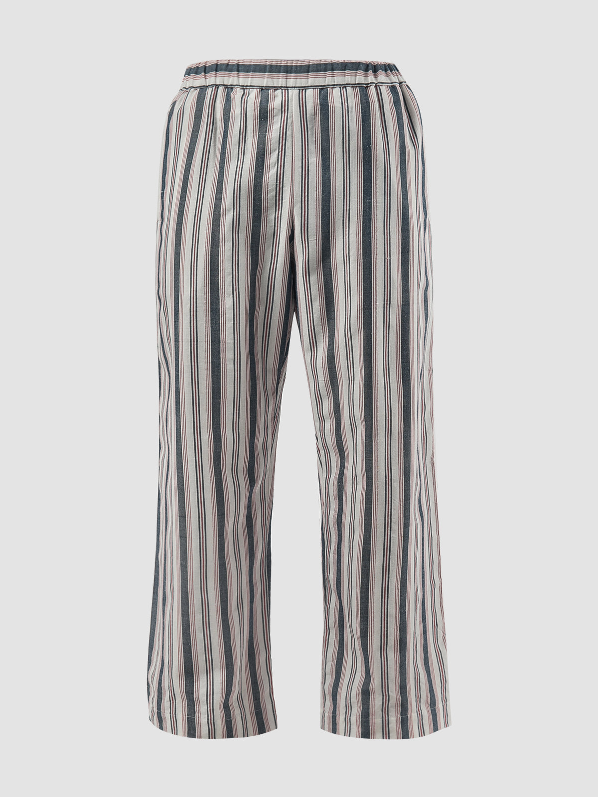 Navy Lurik seamless palazzo pants