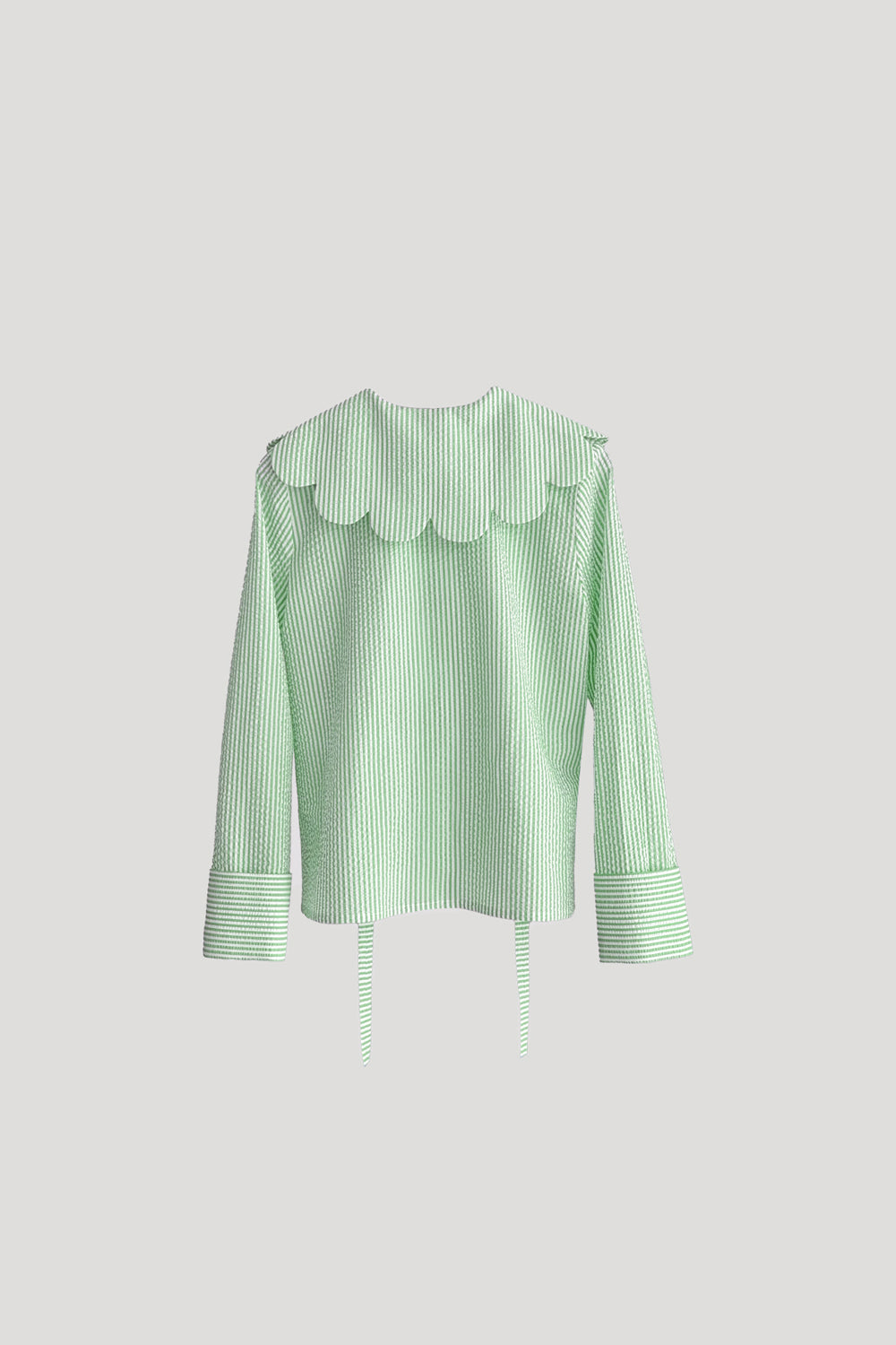 Green Mime Striped Blouse