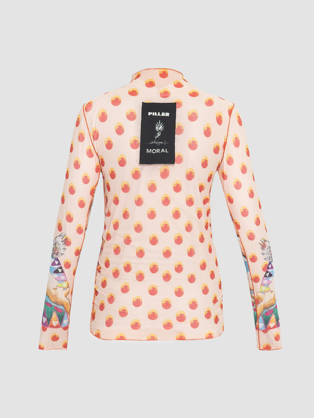 MORAL x Andre Yoga Printed Mesh Top