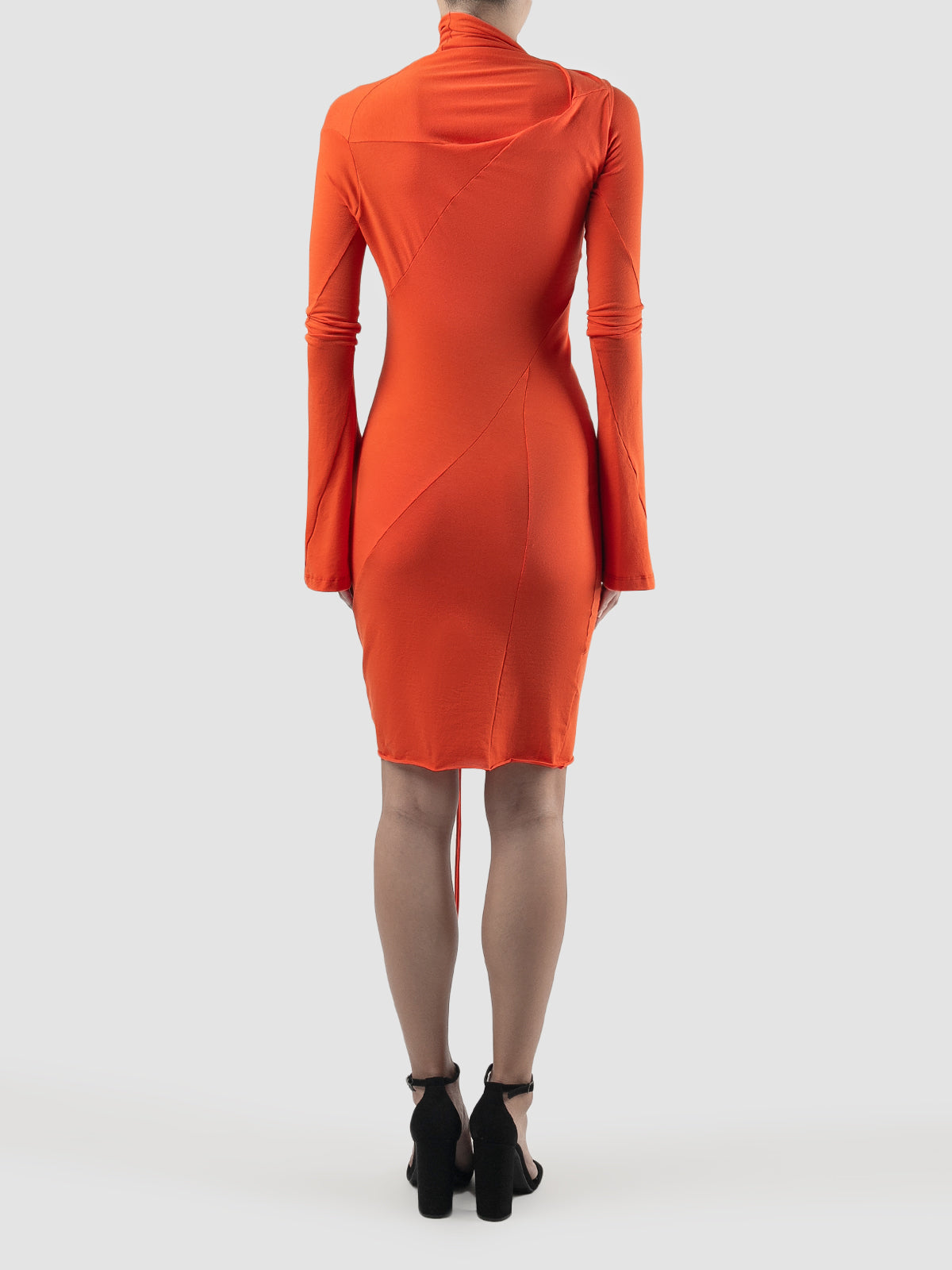 Cherry Tomato Orange Twisted Mini Dress