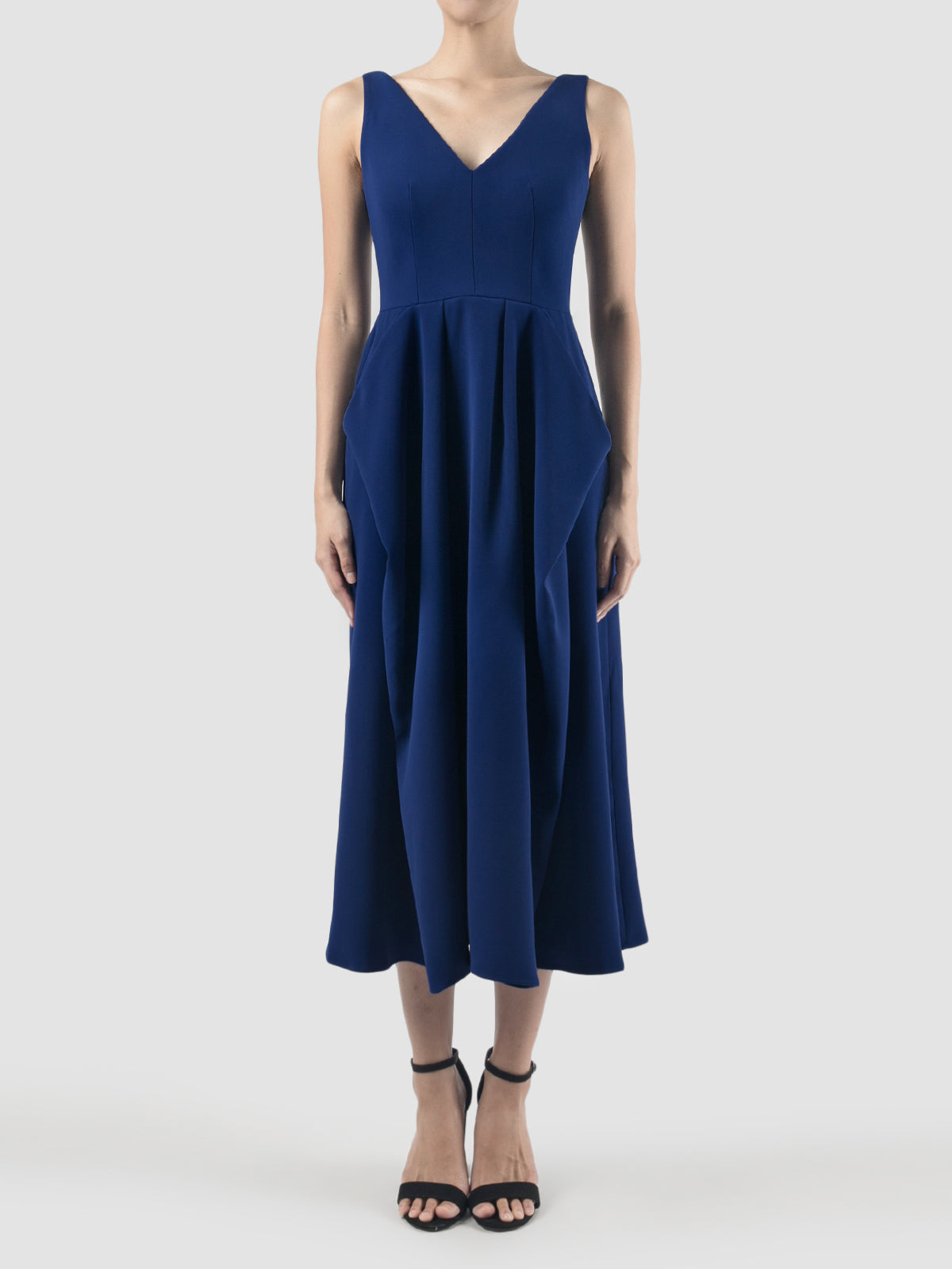 Rhapsody Cerulean blue sleeveless midi dress PILLAR Rhapsody Cerulean blue sleeveless midi dress PILLAR