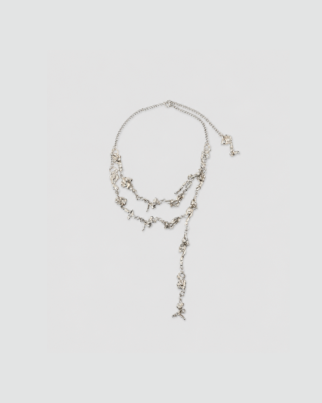 Silver Melted Necklace