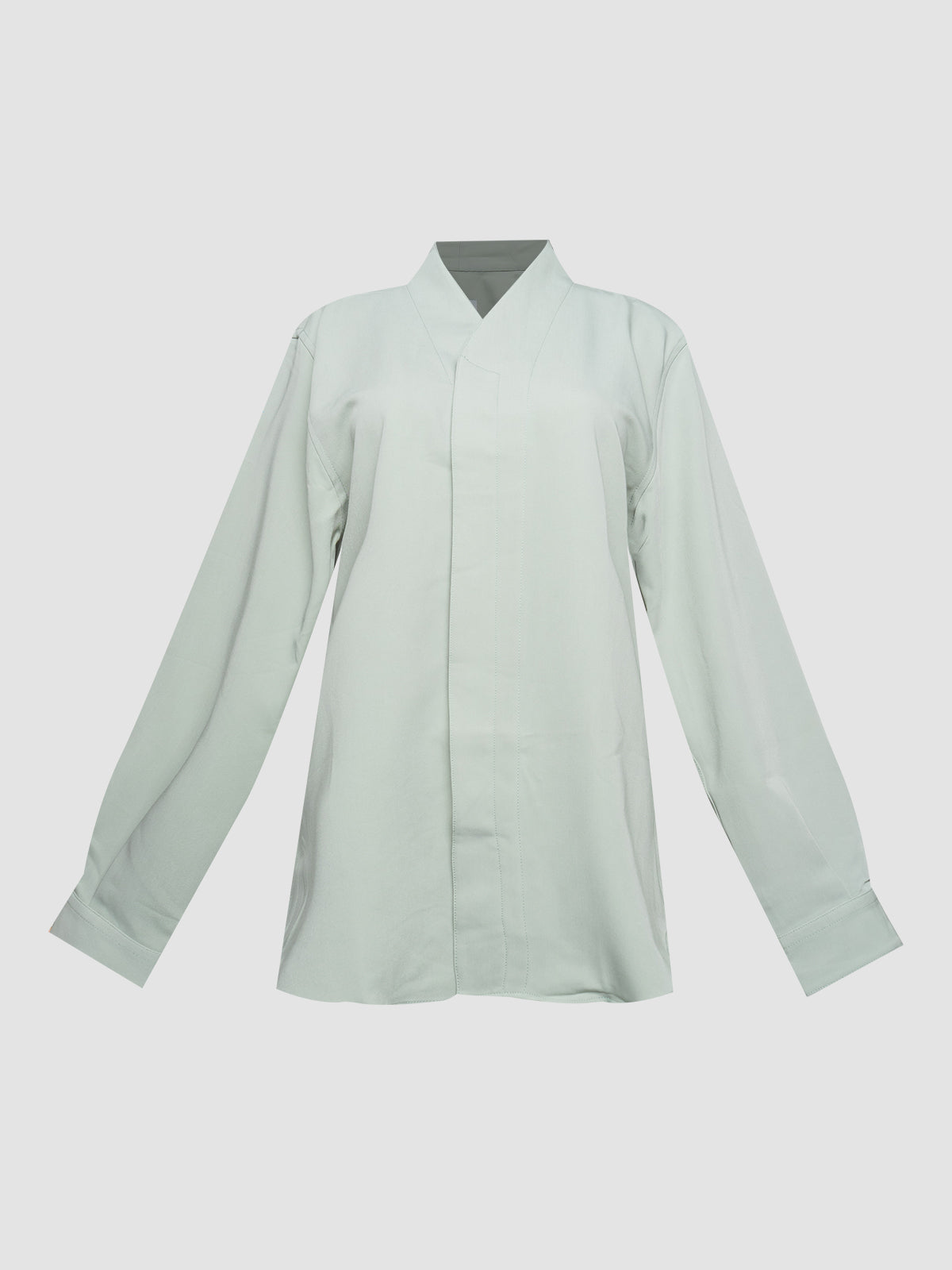 Green Mint Collarless LS Shirt Part 5