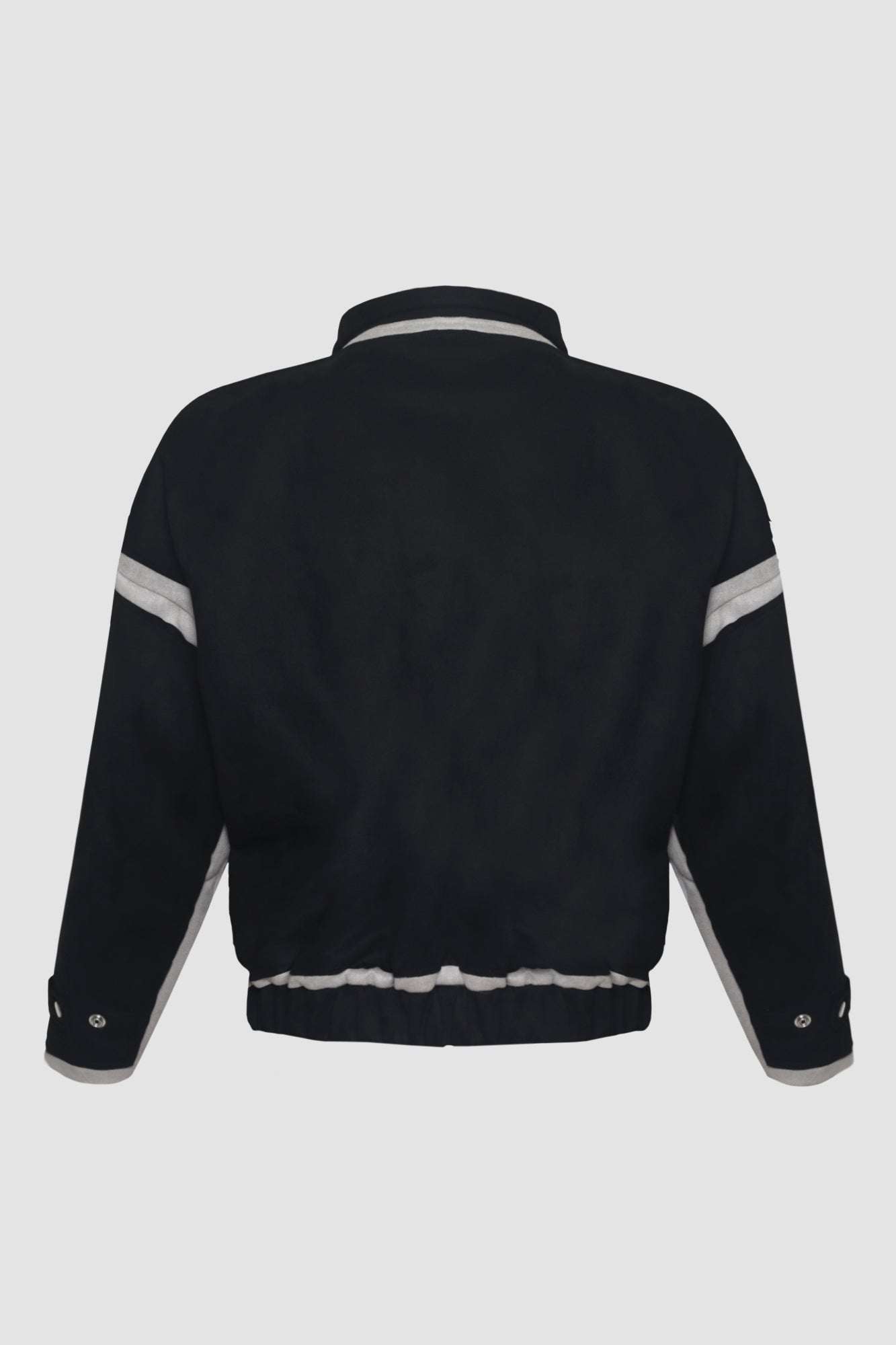 Black Grey Patchwork Suede Jacket