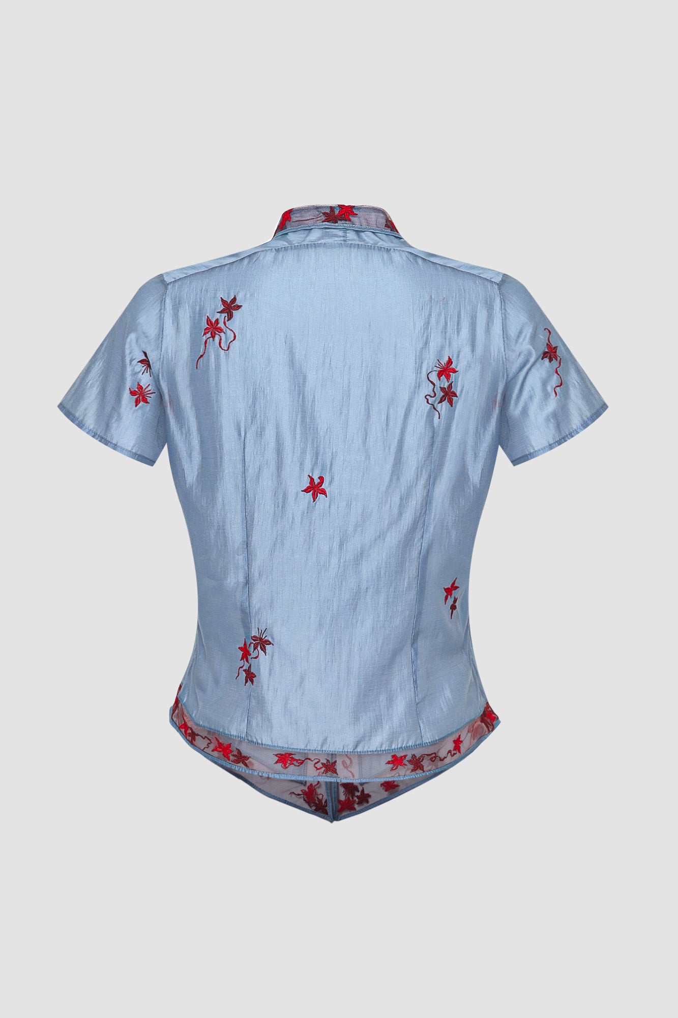 Blue Cap-sleeved Kebaya Encim