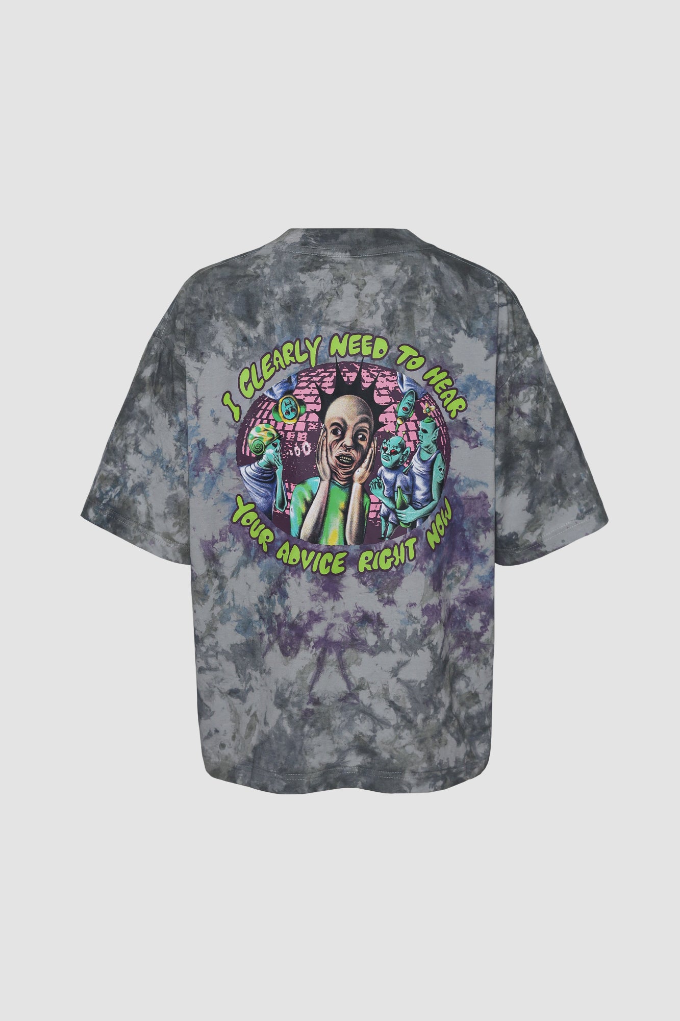 Purple/Grey Two Stitches Tie Dye T-shirt