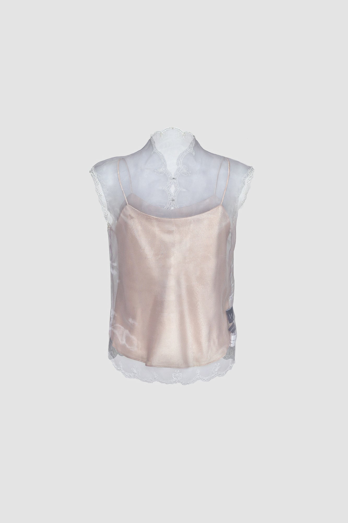 Purple Sleeveless Sheer Shirt