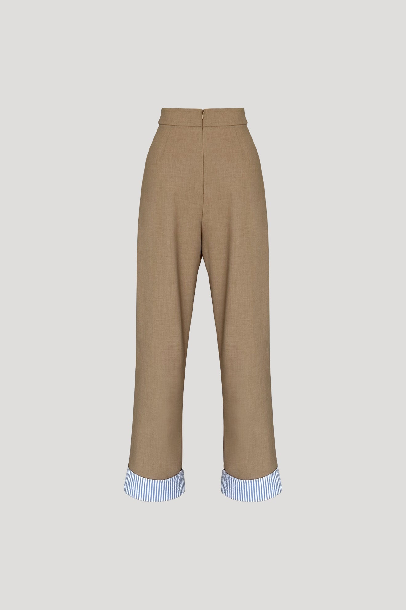 Shadow Brown & Blue Stripes Ripple Pants