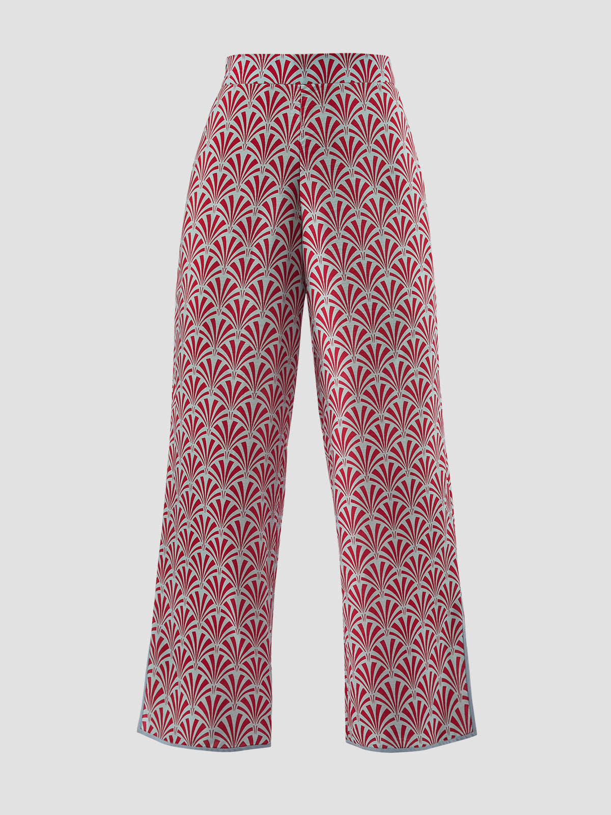 Pink-mint Admira printed long pants