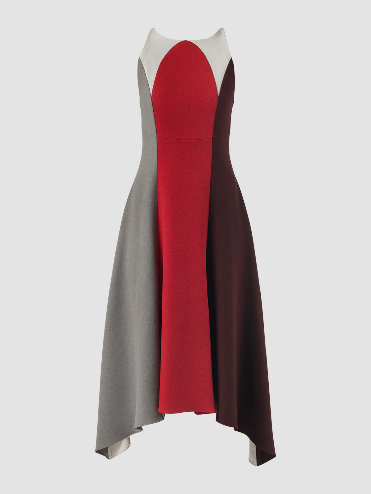 Cosmos red sleeveless midi dress