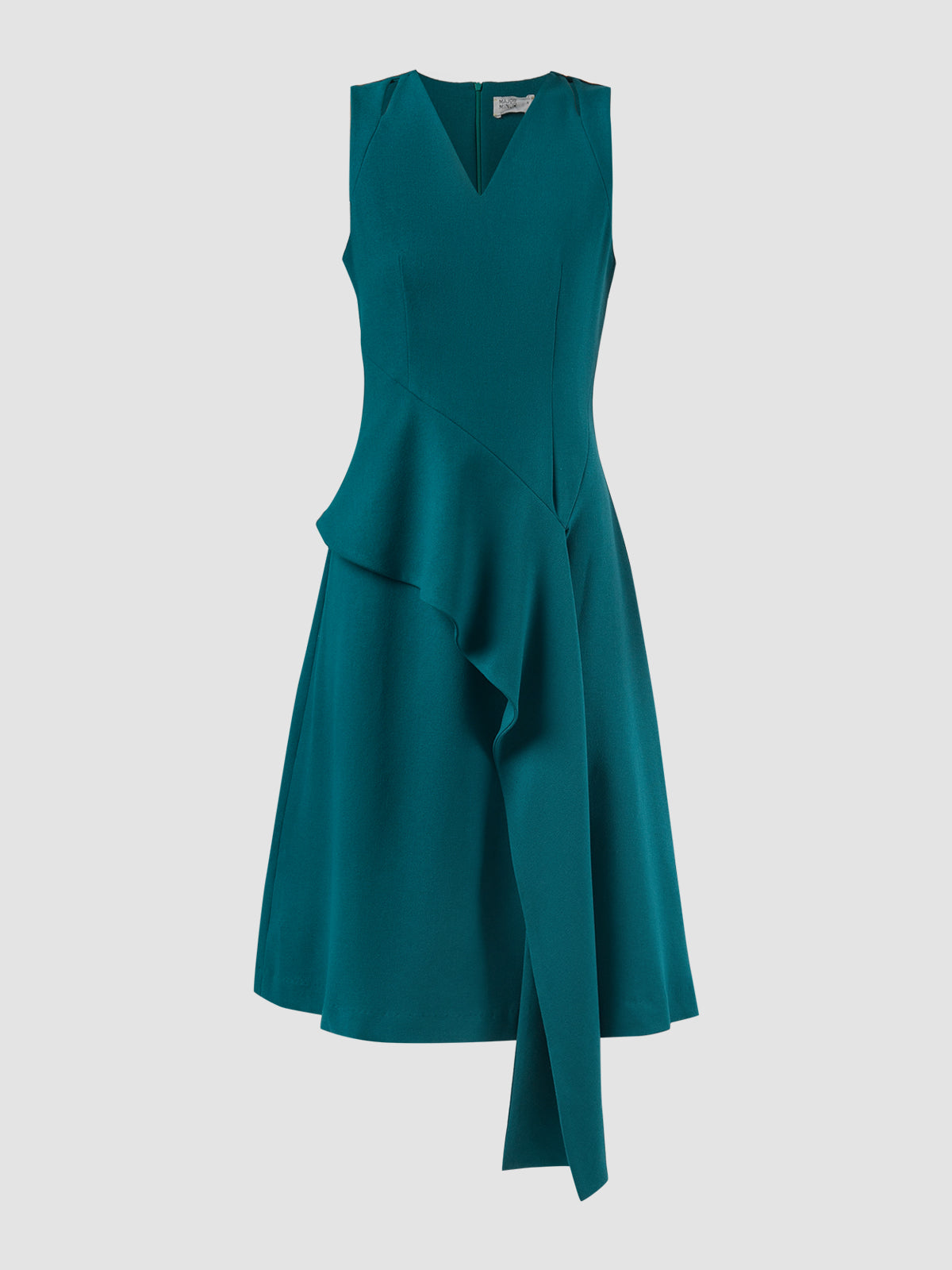 Lea tosca midi dress with draping peplum