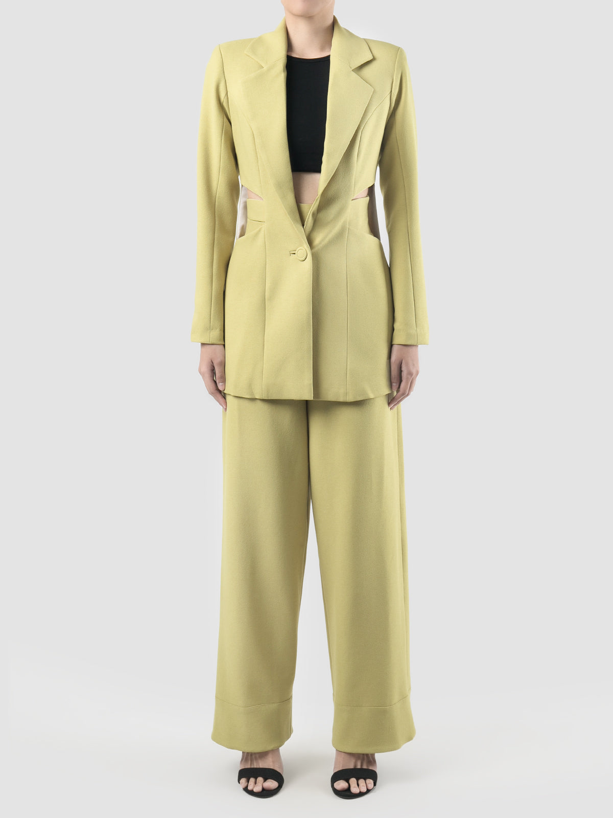 Savi lime green cutout suit jacket Savi lime green cutout suit jacket