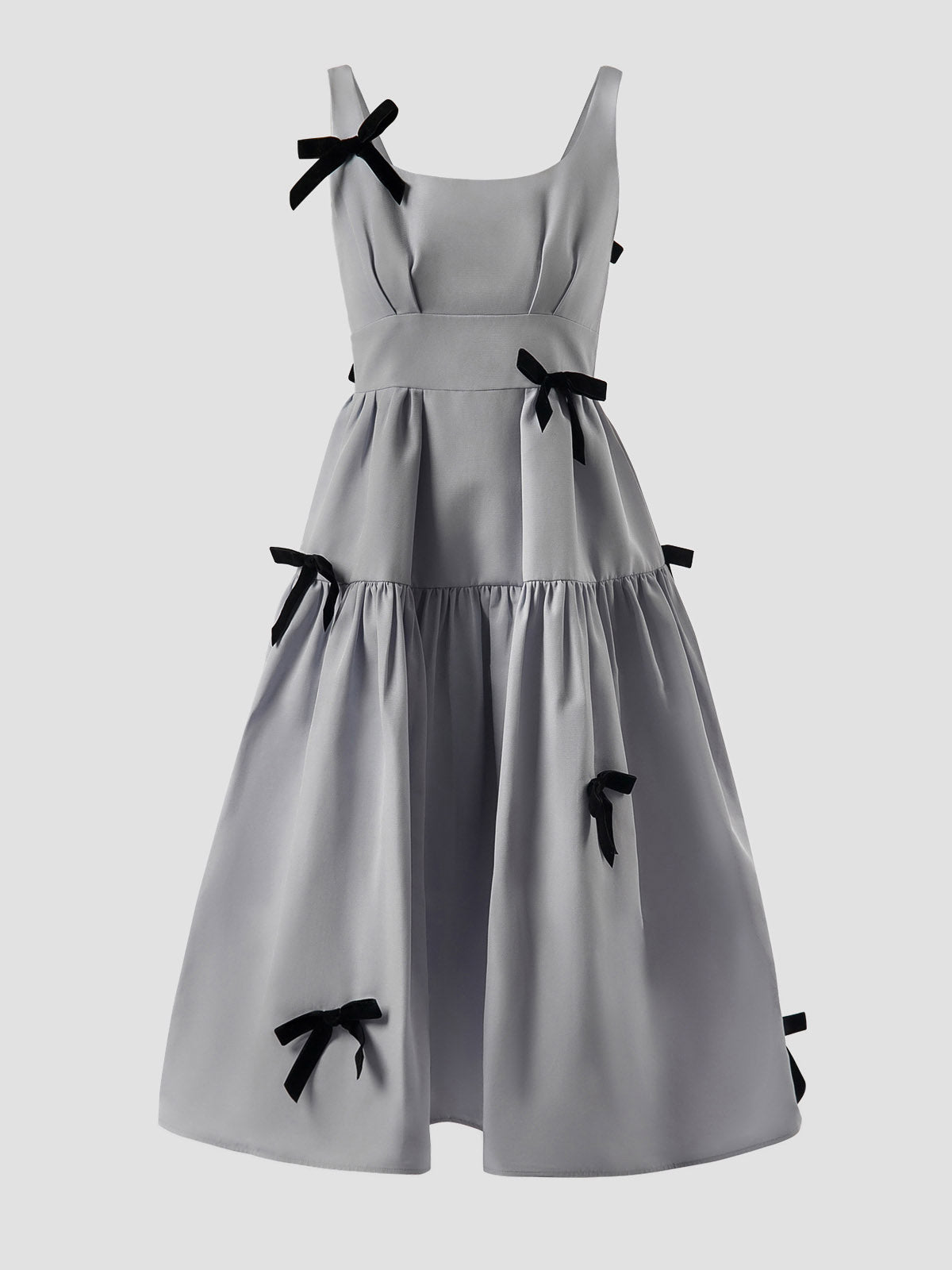 Portmanteau periwinkle purple sleeveless tiered midi dress