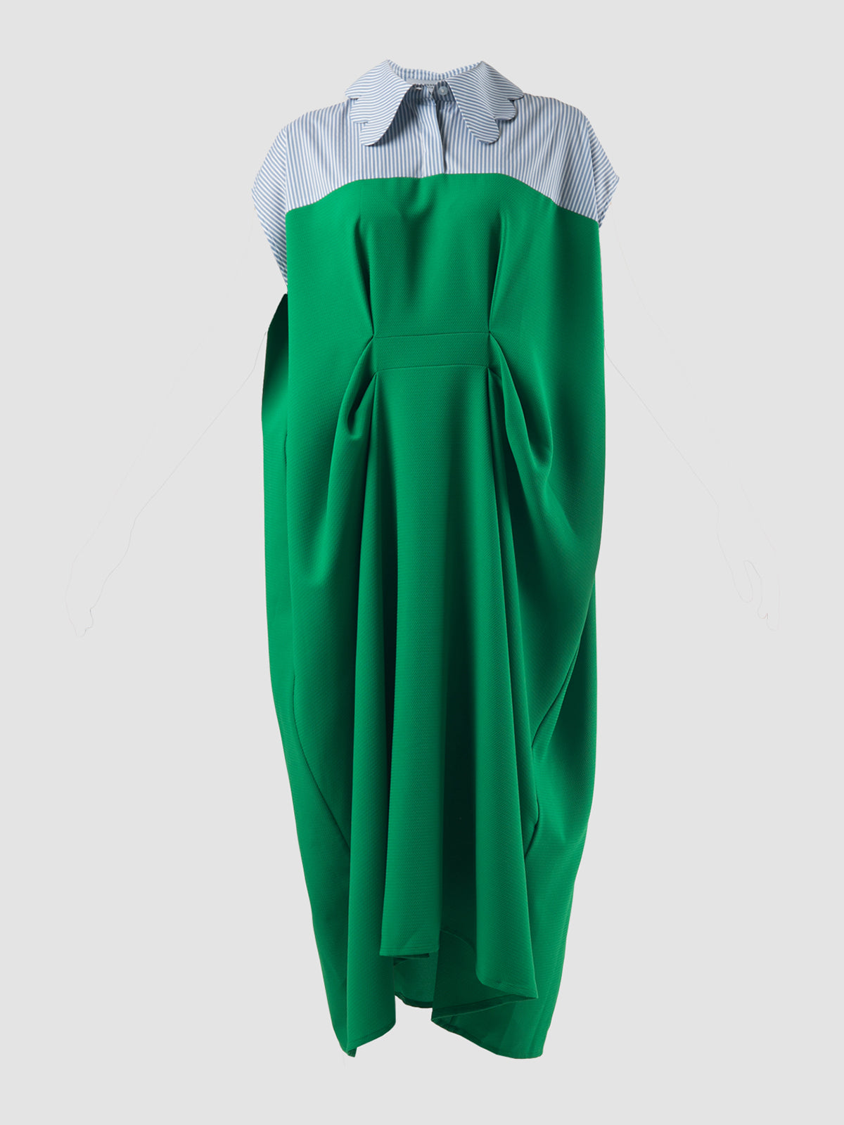 Crescendo goblin green maxi shirt dress
