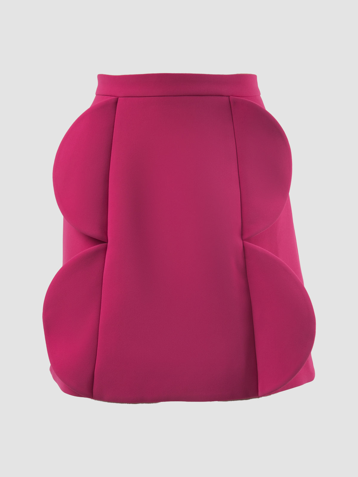 Flat hibiscus pink mini skirt