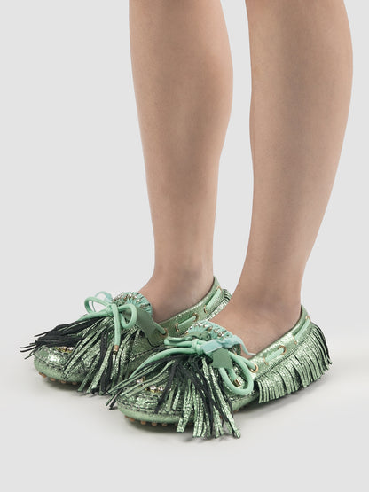 Green Puli moccasins