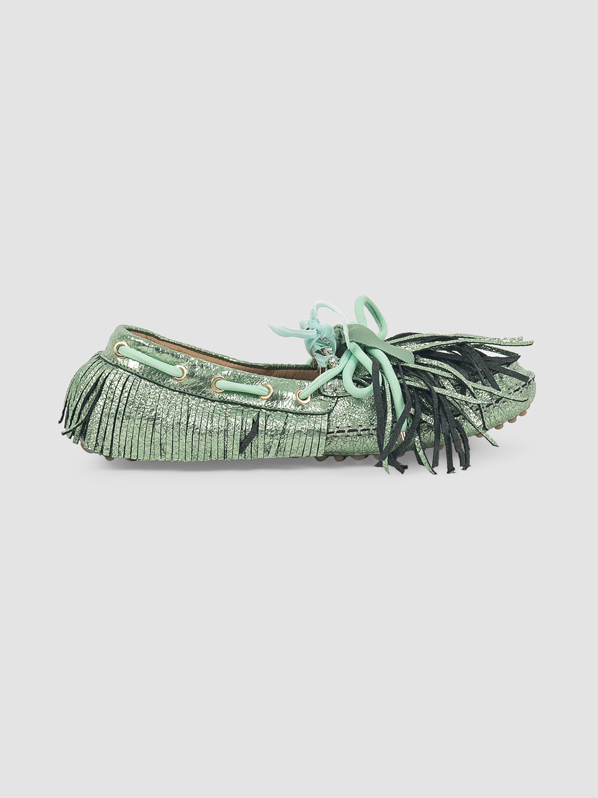 Green Puli moccasins
