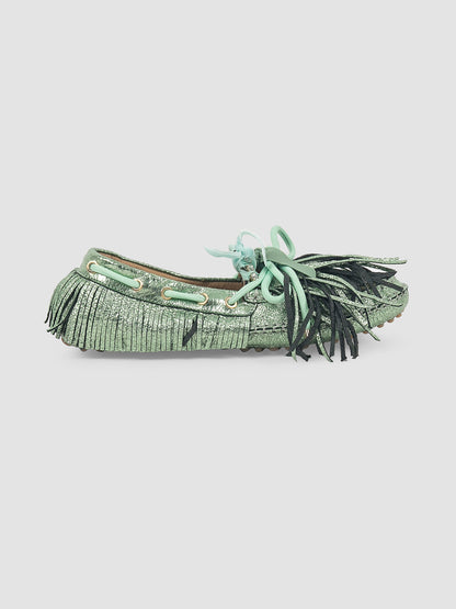 Green Puli moccasins