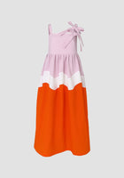 Riksha Dress In Baby Pink/Orange