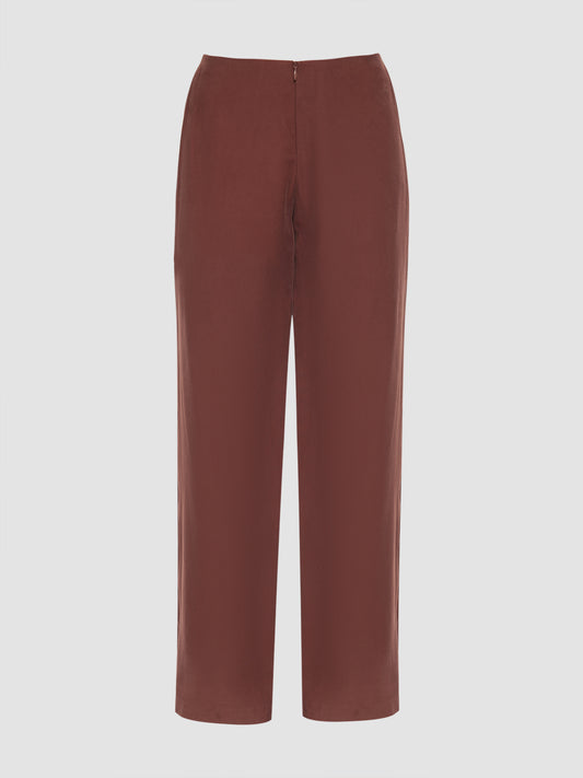 Cocoa brown low rise trousers