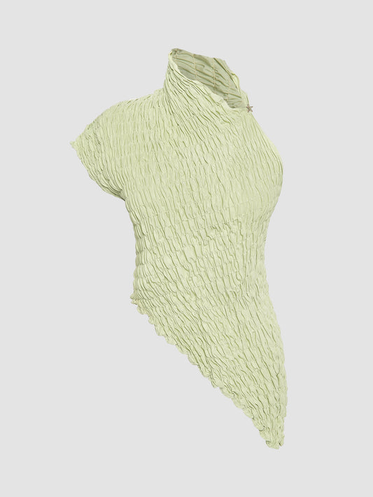 Slanted Asymmetrical Top In Pistachio