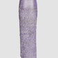 Purple Slanted multiway long skirt