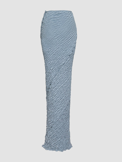 Provence grey Slanted multiway long skirt