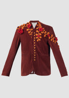 Red Sangria SS corduroy long-sleeved blazer