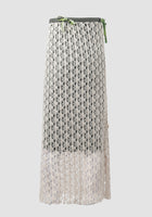 White Take a Bow crochet long skirt