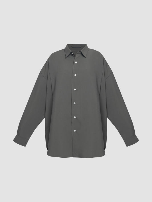 Dark grey oversized shirt with pocket