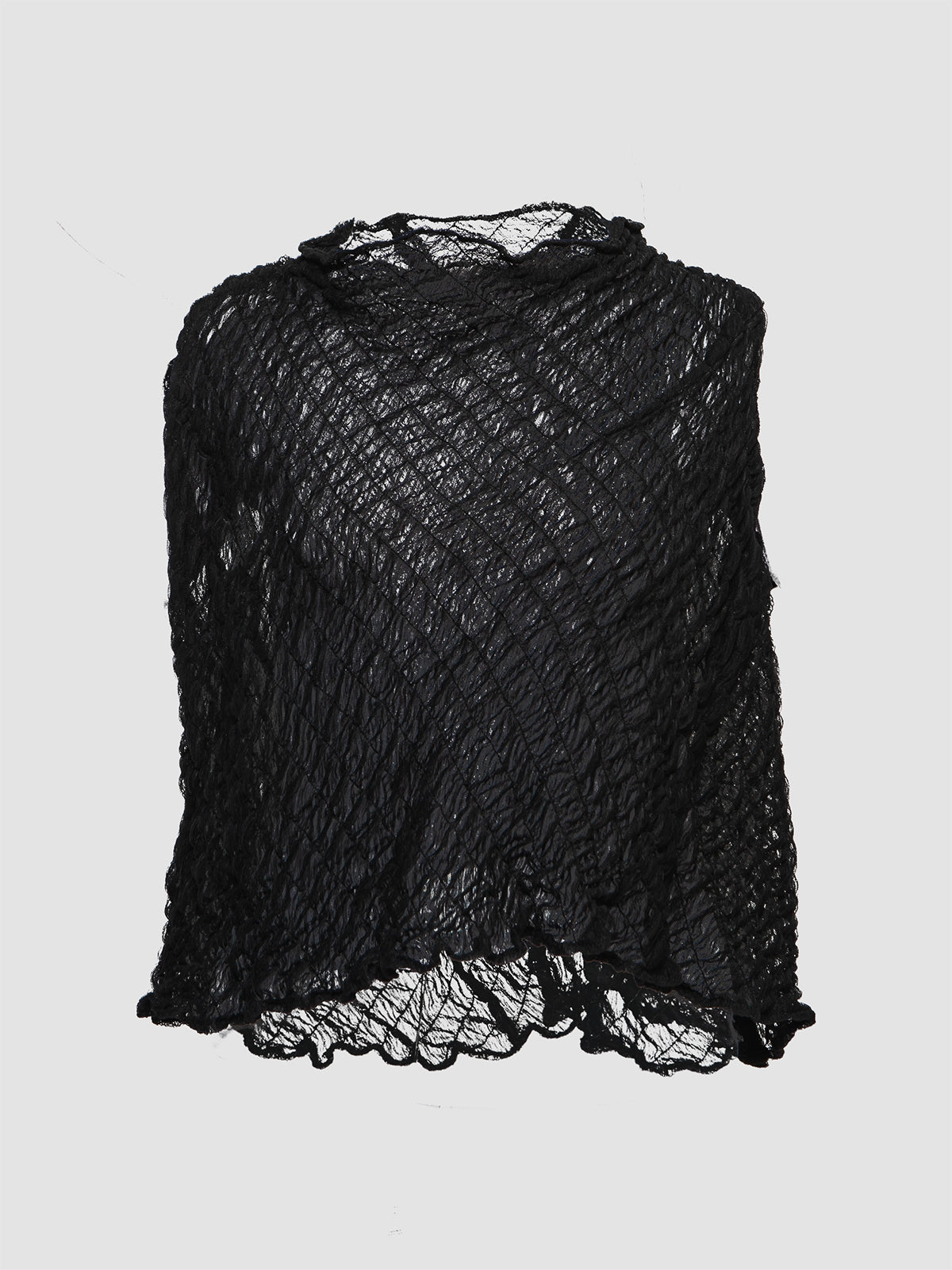 Black Slanted Gorden Layered Cheongsam Top