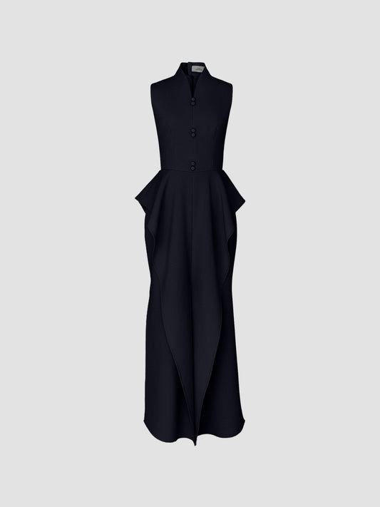 Obon Dress In Dark Blue
