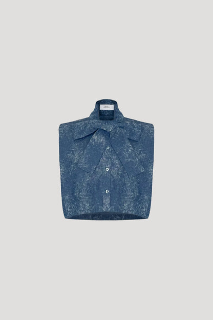 Denim Blue Fringe Shirt
