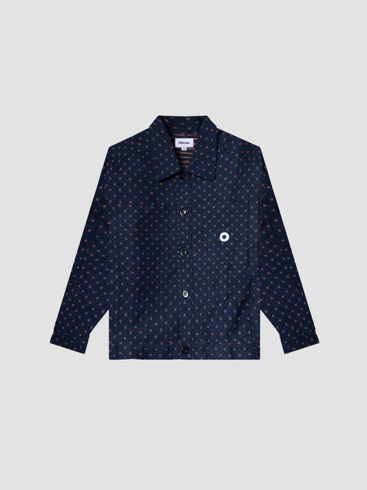 Indigo Pixel Boxy Jacket