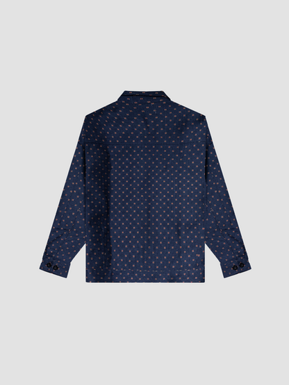 Indigo Pixel Boxy Jacket