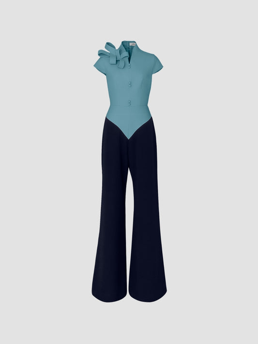 Mineral green-dark blue Kushi jumpsuit