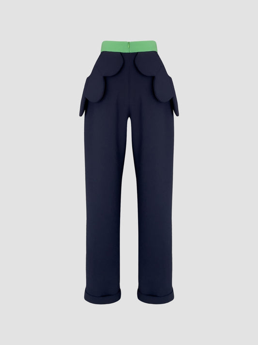 Night blue-Olivine green Koinobori pants