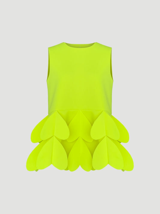Neon yellow Gion sleeveless top