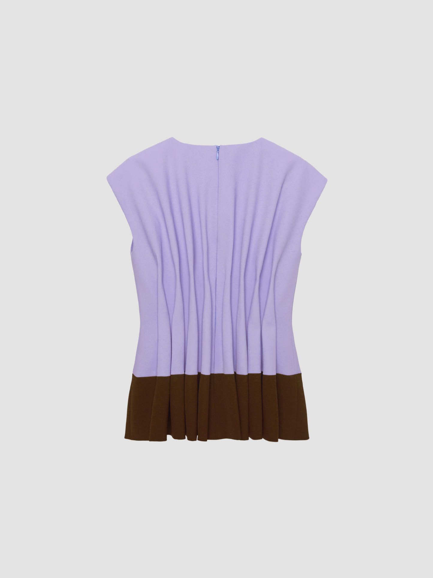 Lilac & Russet Two Tone Pleated Top