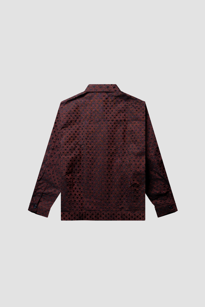 Bordeaux Monogram Boxy Jacket