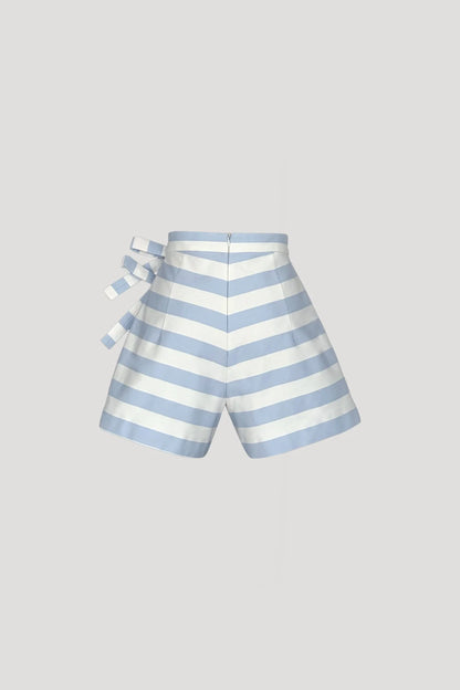 Ash Blue Stripes Lobes Shorts